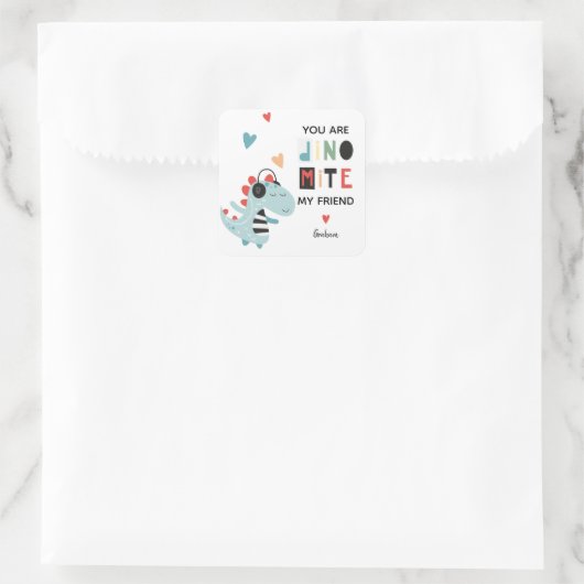 Sticker Carré Dinomite Valentine (Sac)