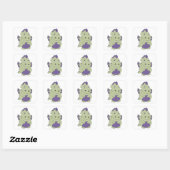 Sticker Carré Dinosaure (Feuille)