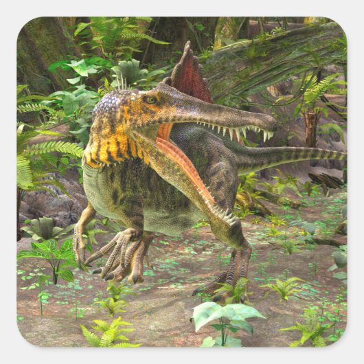 Sticker Carré Dinosaure Spinosaurus (Devant)