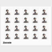 Sticker Carré Diplômé Joyeux (Feuille)