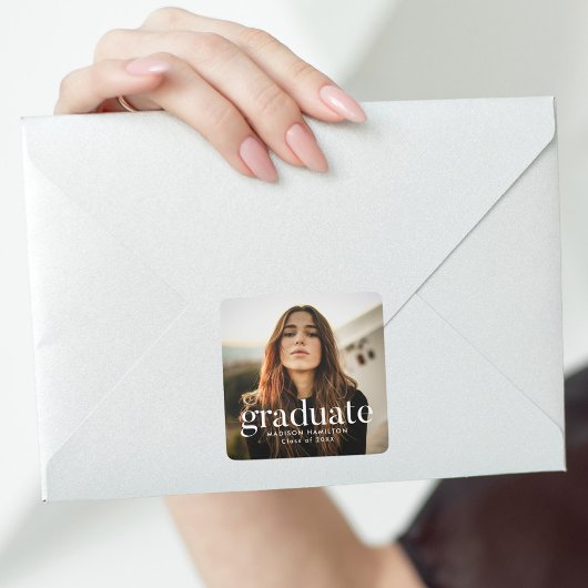 Sticker Carré Diplôme photo moderne