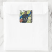 Sticker Carré Diplôme simple | Moderne Script Grad Photo (Sac)
