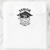 Sticker Carré Diplôme supérieur de volley-ball 2025 (Sac)