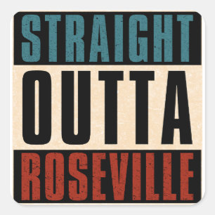 Sticker Carré Directement à Roseville Californie CA