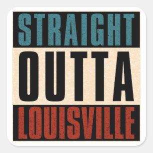 Sticker Carré Directement en direction de Louisville Kentucky KY