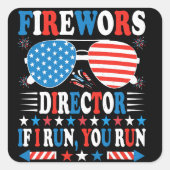 Sticker Carré Directeur de Feu d'Artifice I Vous Courez Vous Cou (Devant)