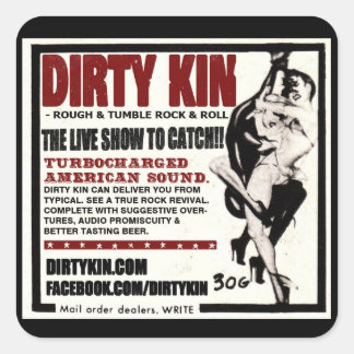 Sticker Carré Dirty Kin Retro