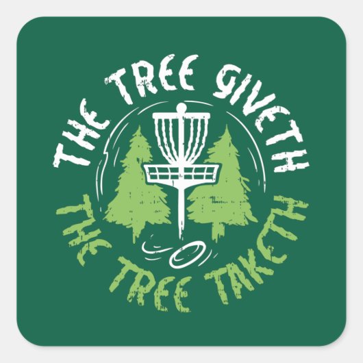 Sticker Carré Disc Golf Disc Golf Player Gift (Devant)