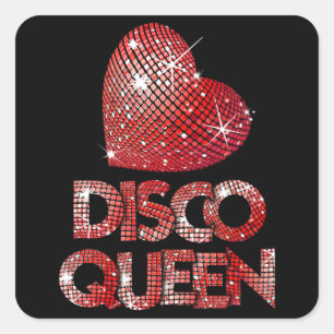 Sticker Carré disco queen women's retro 70 s themes