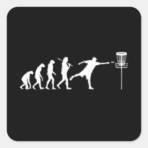 Sticker Carré Disk Golf Evolution Disk Golf Cadeaux