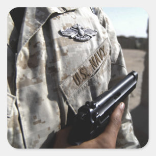 Sticker Carré Dispositif de guerre de Corps des Marines de