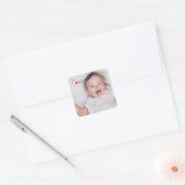 Sticker Carré Disque drôle point rouge photo personnalisée (Enveloppe)