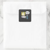 Sticker Carré Disquette Disquette USB (Sac)