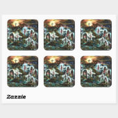 Sticker Carré Distant Light (Feuille)