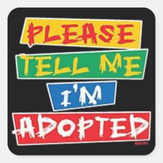 Sticker Carré Dites-moi qu'il a été adopté