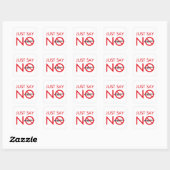 Sticker Carré Dites Non Aux Armes D'Agression - Contrôle Des Arm (Feuille)