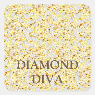 STICKER CARRÉ DIVA DIAMANT  