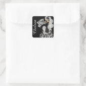 Sticker Carré Diva fille anniversaire | Personnaliser | Blanc (Sac)