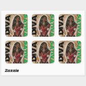 STICKER CARRÉ DIVA SATIVA (Feuille)