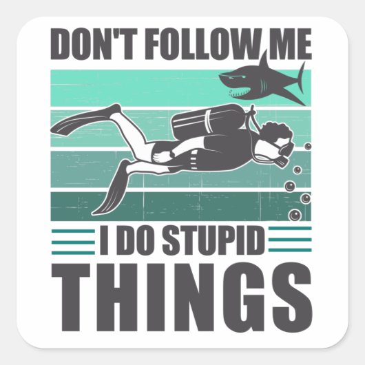 Sticker Carré Diver de Don't Follow Me I (Devant)