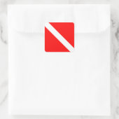 Sticker Carré Diver Down Classic Flag (Sac)