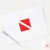 Sticker Carré Diver Down Classic Flag (Enveloppe)