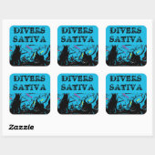 STICKER CARRÉ DIVERS SATIVA (Feuille)