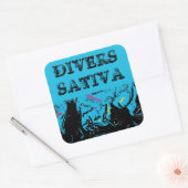STICKER CARRÉ DIVERS SATIVA (Enveloppe)