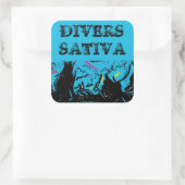 STICKER CARRÉ DIVERS SATIVA (Sac)