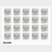Sticker Carré Diverses scènes illustrant un psaume 2 (Feuille)
