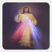 Sticker Carré Divine Mercy Gold (Devant)