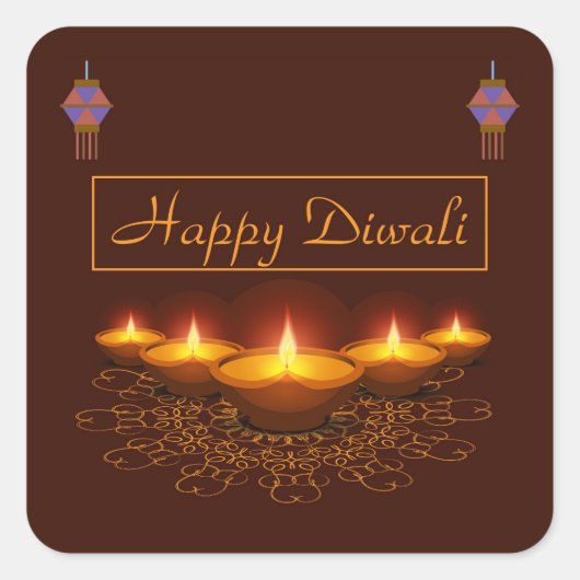 Sticker Carré Diwali (Devant)