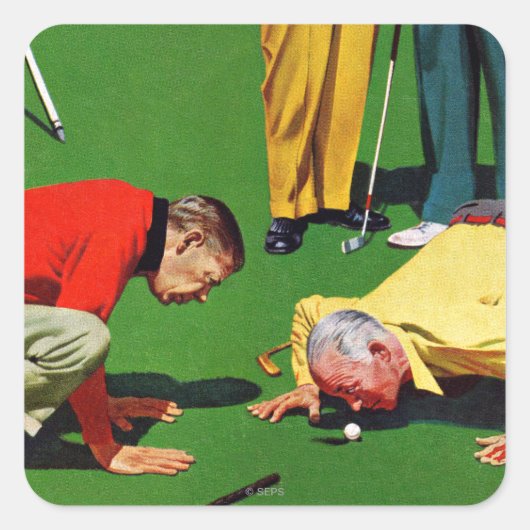 Sticker Carré Dix-huitième trou (Devant)