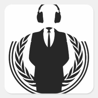 Sticker Carré DJ anonyme