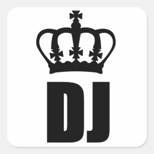 Sticker Carré DJ Roi