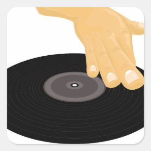 Sticker Carré Dj Scratch