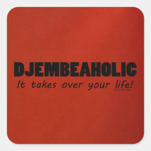 Sticker Carré Djembeaholic