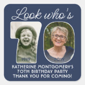 Sticker Carré do-it-yourself couleurs ・ Regardez qui est 70 Anni (Devant)