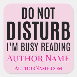 Sticker Carré Do Not Disturb I'm Reading