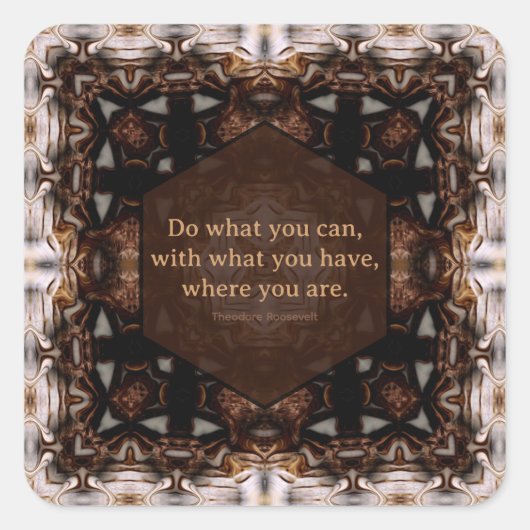 Sticker Carré Do What You Can WoW Customizable Quote (Devant)