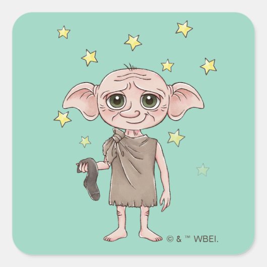 Sticker Carré Dobby Watercolor Character Art (Devant)