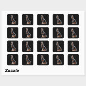 Sticker Carré Doberman Pinscher (Feuille)