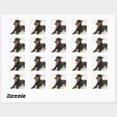 Sticker Carré Doberman Pinscher 2 (Feuille)