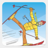 Sticker Carré Docteur En Skis (Devant)