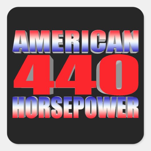 Sticker Carré Dodge Mopar 440 (Devant)