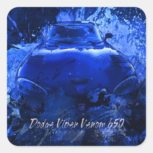 Sticker Carré Dodge Viper Venom 650 (Devant)