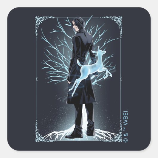 Sticker Carré Doe Patronus d'Anime Severus Snape (Devant)