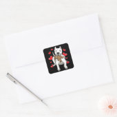 Sticker Carré Dogo Argentino Chien Propriétaire Idée cadeau (Enveloppe)