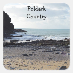 Sticker Carré Dollar Cove Cornwall Angleterre Poldark Emplacemen