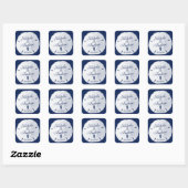 Sticker Carré Dollar de sable bleu (Feuille)